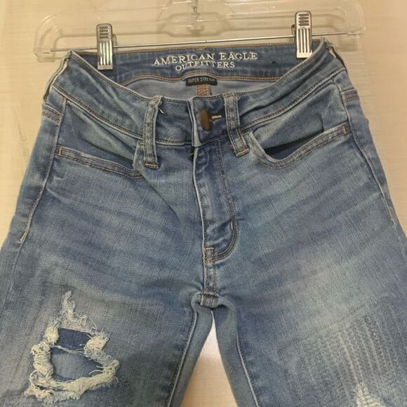 American Eagle distressed jeggings, size 00 short - Picture 6 of 14